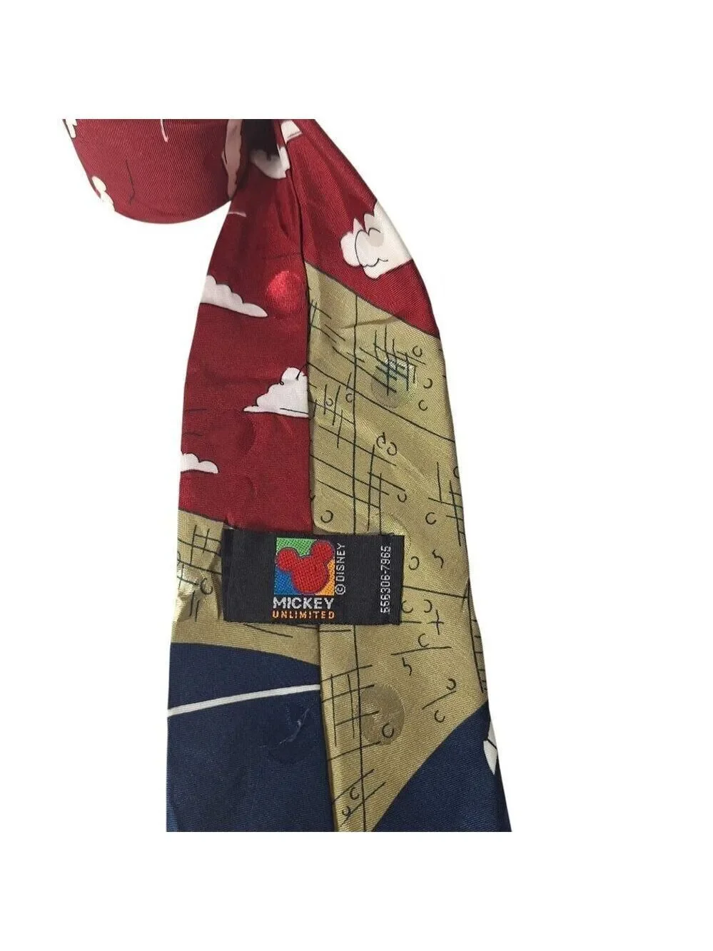 Disney Mickey Unlimited Soccer Necktie Italy Vintage